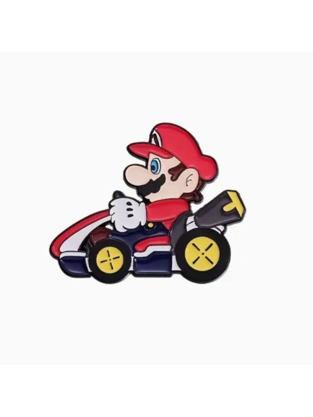 Lapel Pin Metal Enamel Mario Cart Brooch